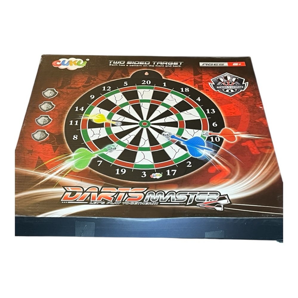 Magnetic Double-Sided Dart Board w/ 12 Magnetic Darts – Brand New